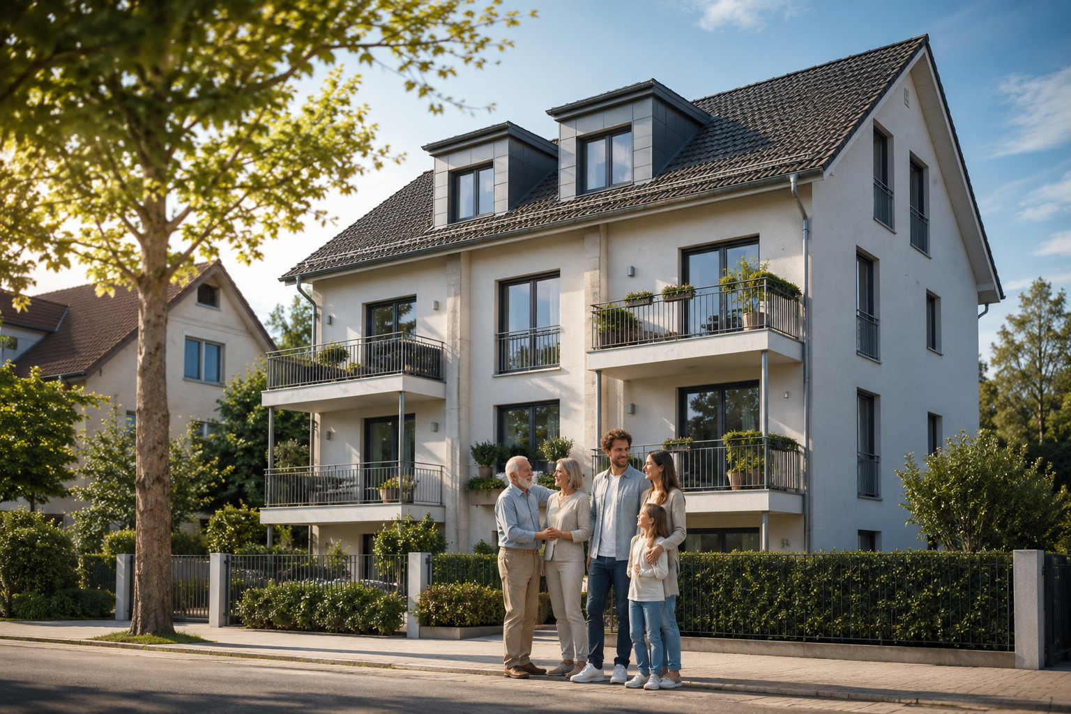 Wohnhaus als Symbol für Zukunft durch Immobilien