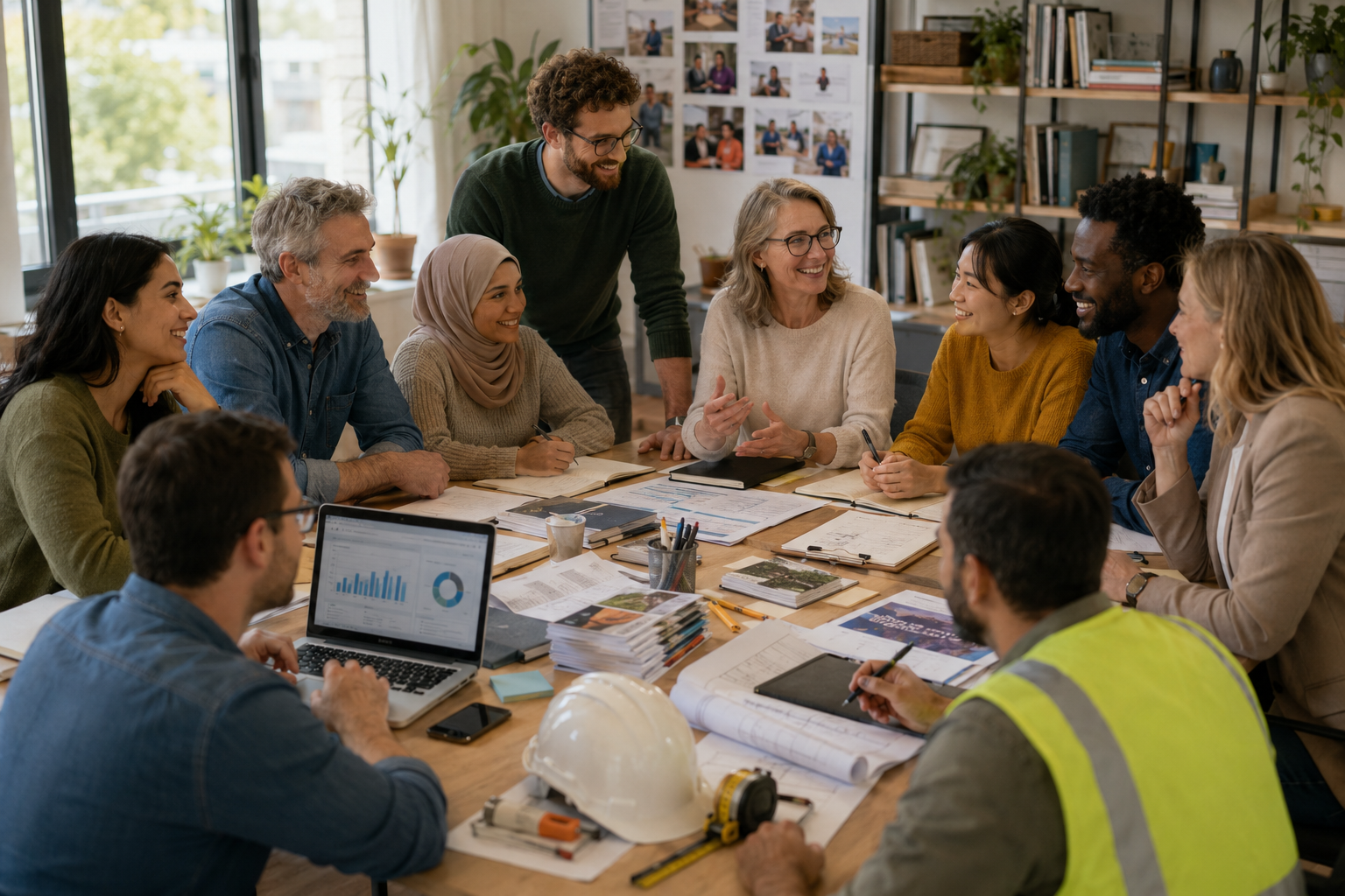 Fachleute arbeiten an Konzepten